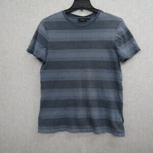 Marc Anthony Shirt Mens Large Blue Short Sleeve Casual Preppy